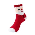 thumbnail image 3 of Chaussettes Rouges Femme Aînée Chaussettes en Peluche pour Dormir Chaussettes Maison en Velours Corail Chaussettes de Noël, 3 of 3