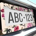 thumbnail image 6 of 1 Pcs Vintage Floral Arrangement License Plate Frame,License Plate Cover for Car Decorative Parts,Aluminum License Plate Bracket Holder Rust-Proofof for US Standard Car, 6 of 8