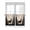 Black Tan Brown Oatmeal, variant on Half Window Curtain 36 Inches Long, Vintage Forest Deer Window Treatment Curtain Drapes, Rustic Country Wildlife Woodland Small Tier Curtains for Bathroom Over Sink, 27.5"x36", 2 Panels