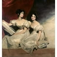 thumbnail image 2 of Lawrence, Sir Thomas 20x21 Gold Ornate Wood Framed with Double Matting Museum Art Print Titled - A Double Portrait of The Fullerton Sisters, 2 of 4