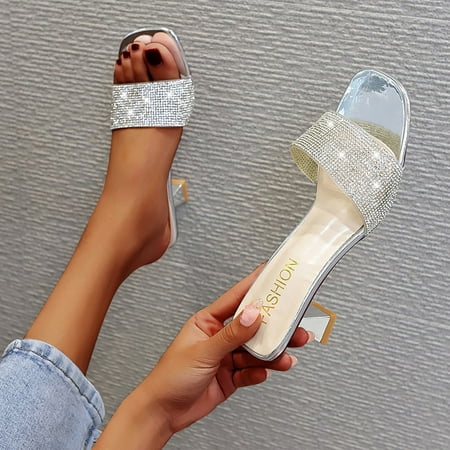 

High Heels Slippers Women Wear Fashion Style One Slippers With High Heels And Cool