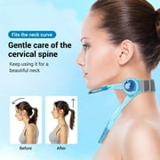 Hiroke Neck Posture Corrector, Neck Stretcher, 360 Degree Adjustable Neck Brace Home Cervical Orthotic, Blue