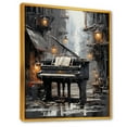 thumbnail image 2 of Designart "Upright Urban Piano I" Music Floater Framed Wall Art Living Room, 2 of 5