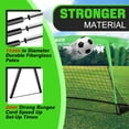 thumbnail image 4 of RUNBOW 9x5 ft Portable Kids Soccer Goal with Carry Bag - Lightweight, Durable Backyard Soccer Net for Youth Practice, Training, and Games (Green, 1 Pack), 4 of 6