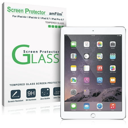 iPad 9.7 / Pro 9.7 / Air / Air 2 amFilm Tempered Glass Screen Protector (1 (Best Tempered Glass For Ipad)