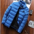 thumbnail image 5 of 2024 Otoño Invierno nueva alta calidad de los hombres casual simplicidad moda rompevientos chaqueta cálida cuello alto abrigo delgado con cremallera, 5 of 5