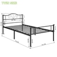thumbnail image 4 of Geniqua Twin Size Bed Frame Steel Black Foundation Vintage Headboard Footboard Foundation Tool Free No Box Spring Needed, 4 of 8