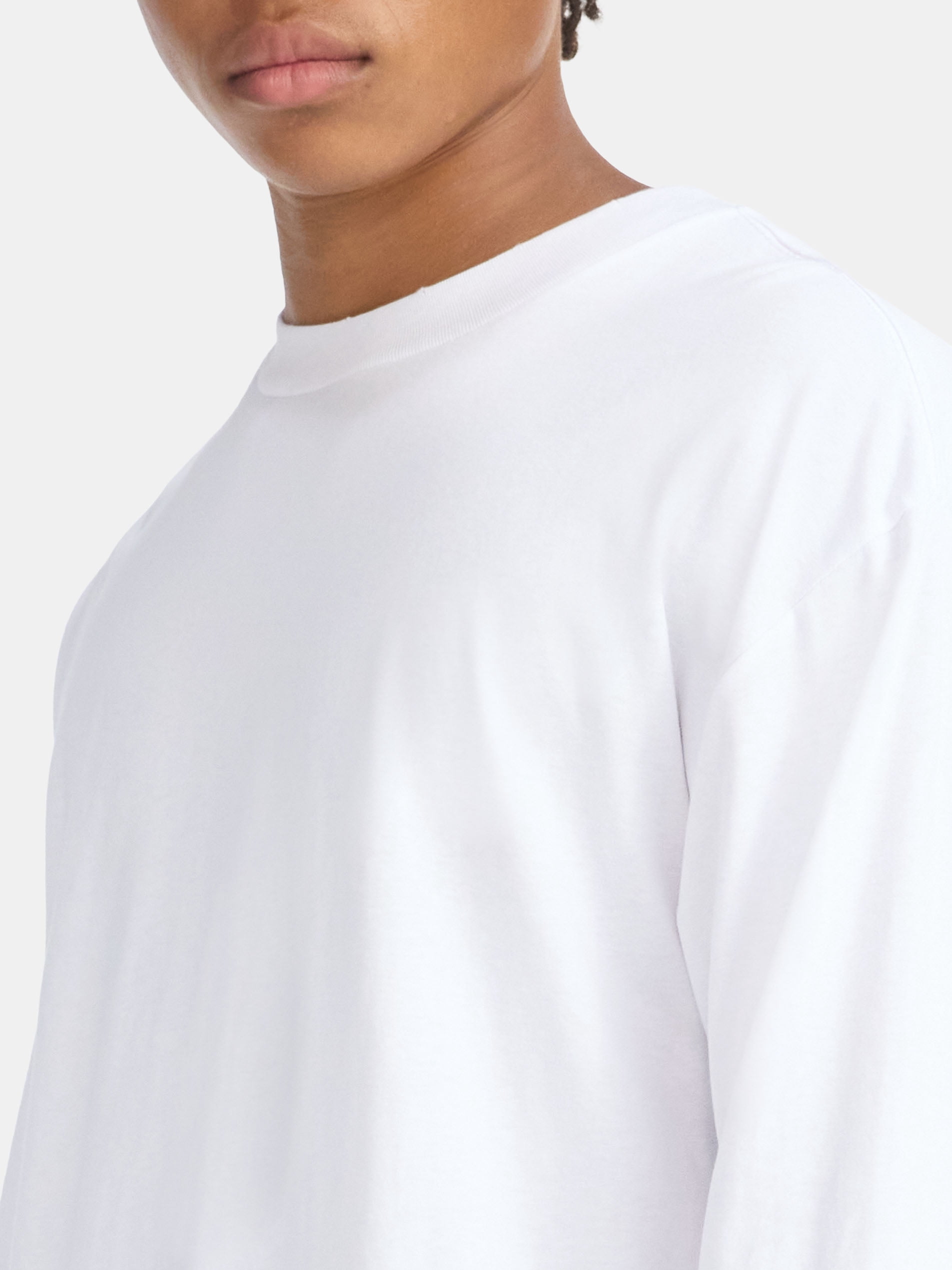 No Boundaries Cotton Oversized Tee with Long Sleeves, Men's & Big Men's