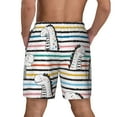 thumbnail image 4 of Uemuo Cartoon Dinosaurs Pattern Mens Swim Trunks Quick Dry Board Shorts with Mesh Lining, Stretch Beach Shorts Quick Dry No-Chafing Board Shorts-, 4 of 9