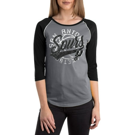 San Antonio Spurs Women's NBA Long Sleeve Baby Jersey Crew Neck Tee