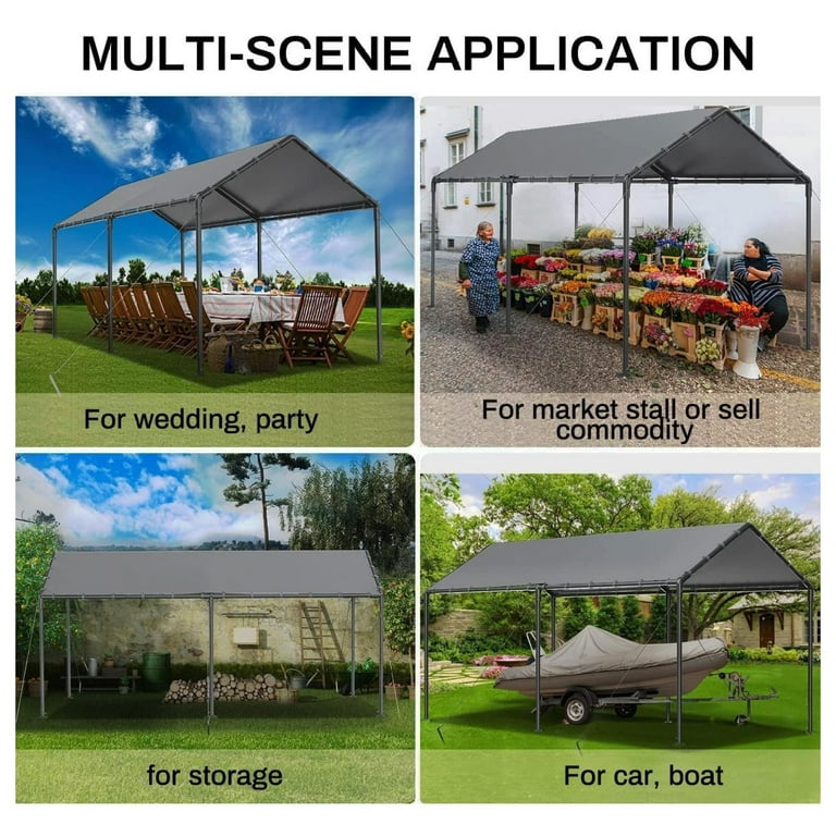 Carports Canopy 10x20 Heavy Duty, Metal Carport Qatar