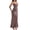 Brown, variant on Women'S Bodycon Dress with A Cinched Waist Strapless Design Off-the-Shoulder Style with Boning Jade Green L