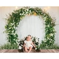 thumbnail image 6 of 7×5FT Wedding Backdrop Outdoors Flower Wedding Floral Arch Romantic Decor Photo Background for Baby Shower Birthday Party Decoration Wedding Ceremony Photography Backdrop, 6 of 6