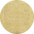 thumbnail image 1 of Ahgly Company Indoor Round Abstract Yellow Abstract Area Rugs, 6' Round, 1 of 6