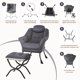 thumbnail image 4 of QinaQin Sillón lazy ergonómico con reposapiés plegable, funda removible y lavable, ideal para lectura y espacios pequeños, 4 of 9