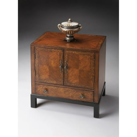 Butler Courtland Cherry Burl Accent Cabinet Walmart Com Walmart Com