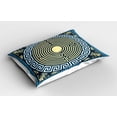 thumbnail image 2 of Ambesonne Greek Pillow Sham 2 Pack, Labyrinth Yellow and Blue, 36"x20", Pale Yellow and Blue, 2 of 3