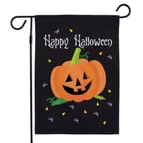 Happy Halloween Garden Flag, Outdoor Fall Decoration, 12" x 18" Polyester