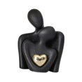 thumbnail image 2 of Mini estatua de pareja, escultura abstracta, decoración del hogar, escultura de pareja de cerámica para el día de San Valentín, sala de estar, Negro, 2 of 8