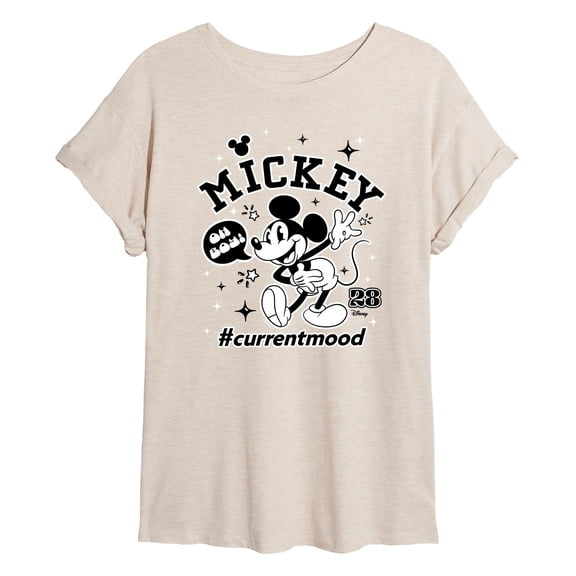 Disney - Mickey Mouse - Hashtag Current Mood - Women's Oversized T-Shirt