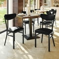 thumbnail image 3 of Flash Furniture Wright Transitional Vinyl and Steel Commercial Dining Chair Black (XUDG6V5BKVBK), 3 of 10