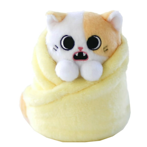 Purritos Pork Bun Plush Kitten in Blanket | 7 Inches
