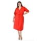 thumbnail image 1 of Vestido camisero de lino Roman Fashion /Tallas Extras, 2391 (Rojo) rojo 42, 1 of 7