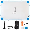 thumbnail image 1 of 10' x 7' Water Floating Dock, Rafting Inflatable Island with Air Pump and Backpack for Pool, Beach, Ocean, Blue, 1 of 7