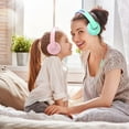 thumbnail image 3 of Kids Headphones for School, Seenda Lightweight Foldable On-Ear Headphones with Microphone, 3 of 8