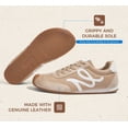 thumbnail image 3 of LUCKY STEP Womens Retro Thin Sole Sneakers Lightweight Wide Toe Box Casual Shoes,Beige, 3 of 11