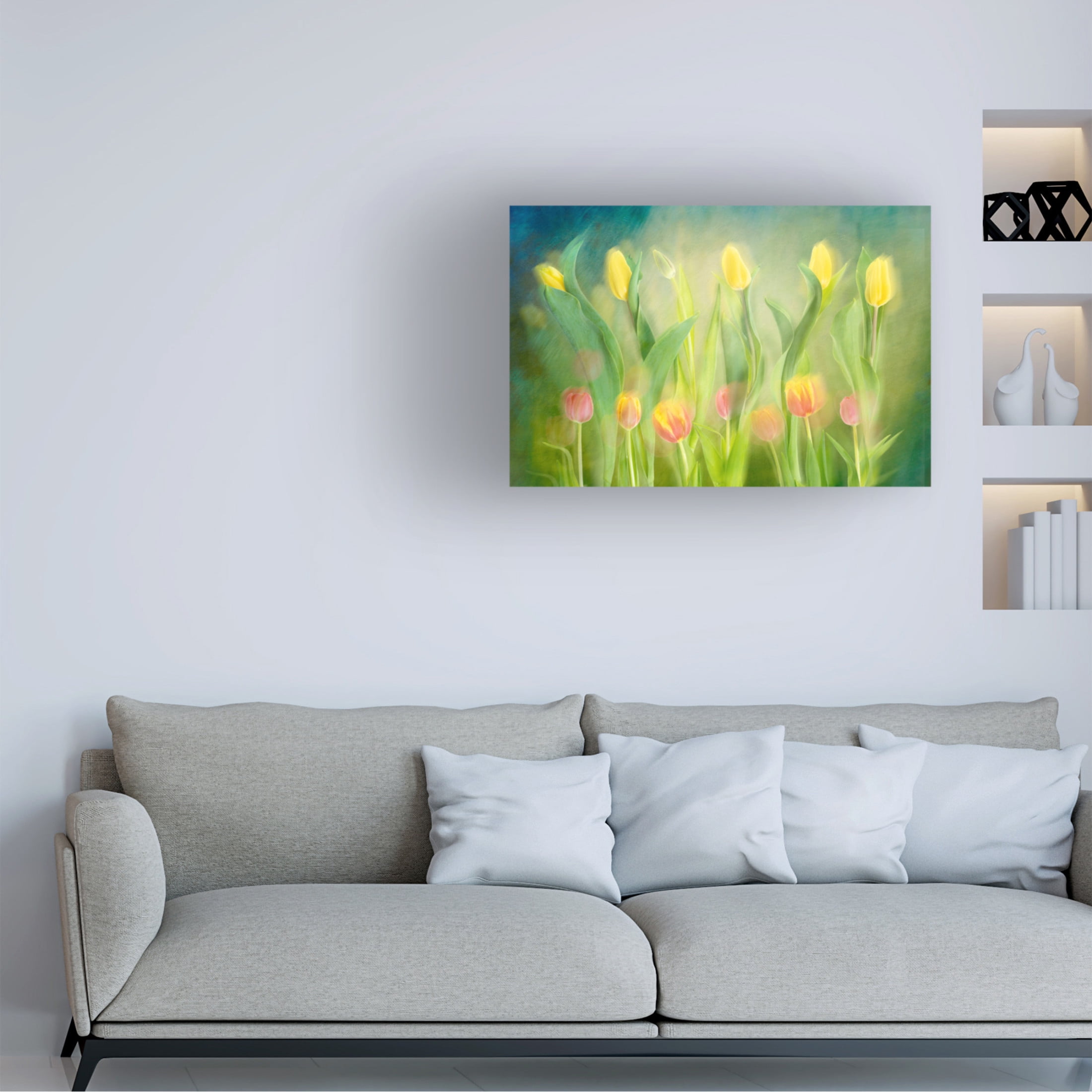 Trademark Fine Art Greetje van Son Dancing Tulips Canvas Wall Art