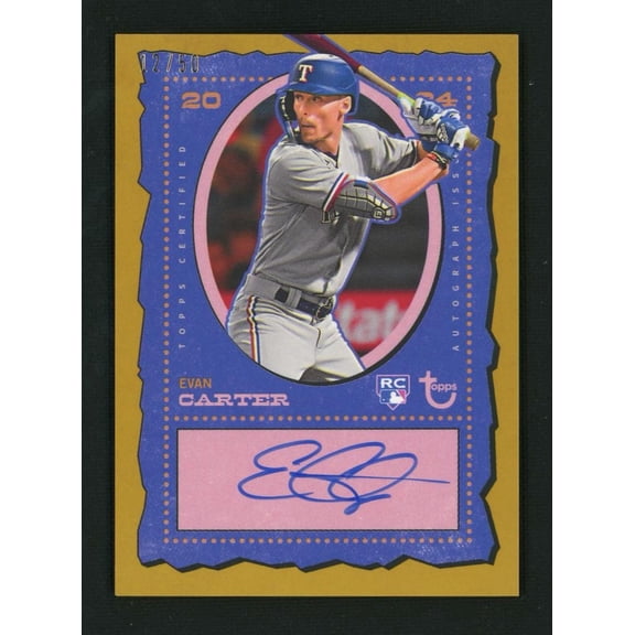 2024 Topps Brooklyn Collection Gold Evan Carter #AC-EC RC Auto /50