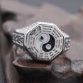 thumbnail image 2 of Anillo de acero inoxidable 316L Sunnimix Tai Chi Ocho diagramas Tamaño 12, 2 of 8