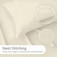 thumbnail image 5 of SKY BEDDINGS 4-Piece Queen Sheet Set - Cooling , 100% Microfiber Sheet Set - Extra-Soft & Wrinkle-Free Sheets Fit Up to 15'' Deep Mattress - Ultra Soft & Lightweight Sheet - Ivory, 5 of 6