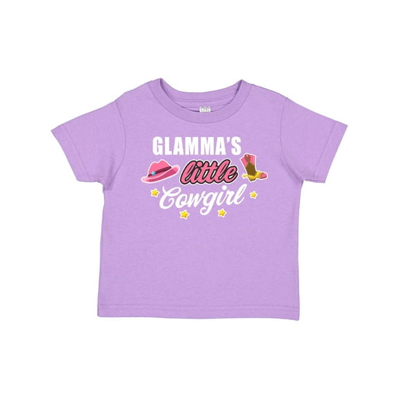 Inktastic Glamma's Little Cowgirl with Cowgirl Hat and Boots Girls Toddler T-Shirt