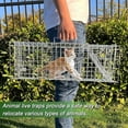 thumbnail image 4 of Live Animal Cage Traps,24in Rabbit Trap,Humane Way Folding Raccoon Traps for Stray Cats,Squirrels,Live Traps for Raccoons,Steel Foldable with Pedal Triggers, 4 of 7