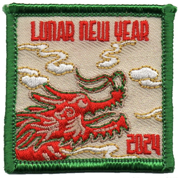 12 pieces 2" Custom Activity Scouts Applique Fun Patches - 2024 Lunar New Year Patch