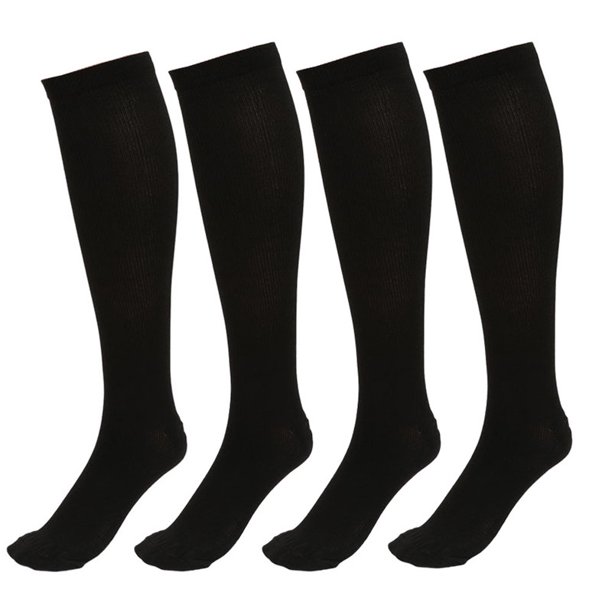 4 Pairs Knee High Graduated Compression Socks for Men & Women BEST