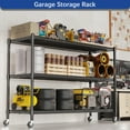 thumbnail image 6 of 3-Tier Adjustable Heavy Duty Steel Wire Rack 59.6"x24"x51.6", 6 of 7