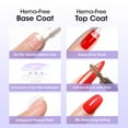 thumbnail image 6 of Gellen Hema-Free Gel Base and Top Coat Set, 2Pcs 20ML No Wipe Glossy Gel Top Coat, Clear UV Base Coat Gel Nail Polish, Soak Off Nail Lamp Gel Base Top Coat Nail Art Home Manicure, 6 of 10