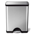 thumbnail image 1 of Bote de basura Simplehuman de acero inoxidable rectangular de 50 L/13.0 galones, 1 of 5