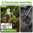 thumbnail image 4 of KOYMISKU Weed Puller Tool, Portable 4-Tine Garden Weeding Tool with 201 Stainless Steel Head, Ergonomic Handle & 2 Pairs Gloves for Garden, Yard and Planting, 4 of 8
