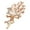Golden, variant on Women Vintage Rhinestone Opal Wheat Flower Brooch Pin Dress Scarf