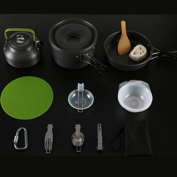 Sportact Camping Essentials,Portable Camping Cookware Set: Non-Stick Aluminum Gear for Outdoor Cooking!,Outdoor Sports