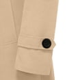 thumbnail image 5 of Gfyviroh Men's Mid-Length Trench Coat Lightweight Solid Button Front Casual Jacket Long Sleeve Lapel Business Office Coat, 5 of 7