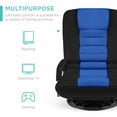thumbnail image 3 of 360-Degree Swivel Gaming Floor Chair Armrest Handles Foldable Adjustable Backrest - Blue, 3 of 5