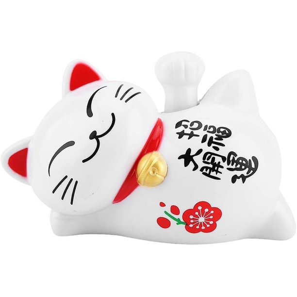 Soporte para gato de la fortuna, brazo alargador que ondea, llama, fortuna, gato de la suerte, accesorios de decoración para coche con energía Solar Rojo Verde Cocina, Decoración y Otros