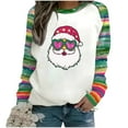 thumbnail image 2 of HongQid Christmas Shirts for Women Christmas Theme Printed Graphic Tshirts Long Sleeve Round Neck Tops, 2 of 5