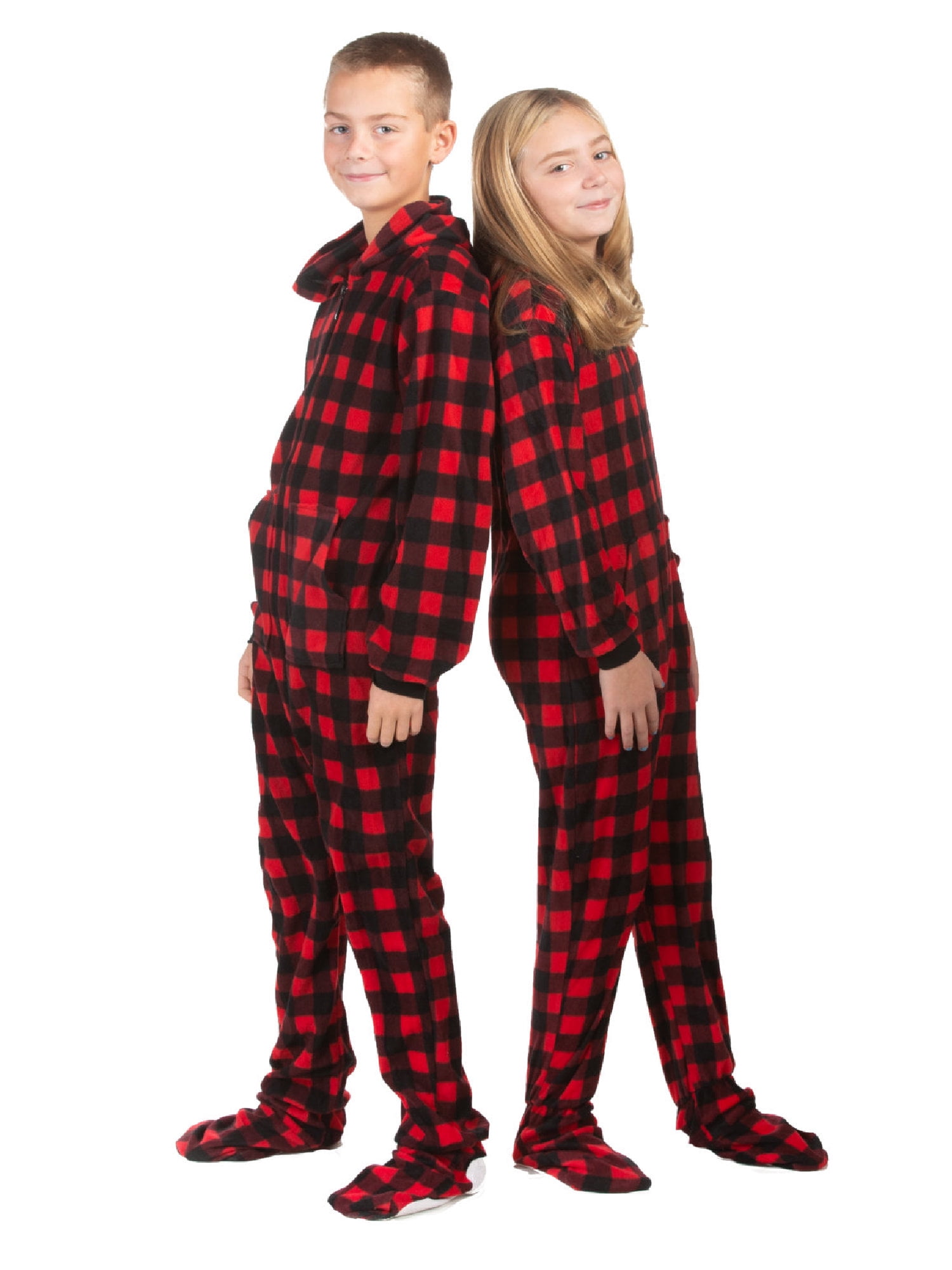 NEW Carter's Boys Buffalo Plaid Fleece 1 piece Pajamas PJs 12m 3T 6 7 14 year 