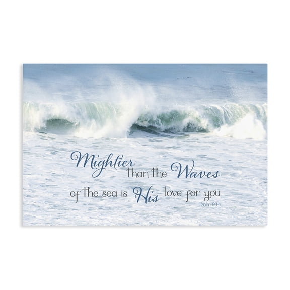 Stupell Industries Traditional Mightier Than The Waves Canvas Art, 24 x 16, by Kathy Mansfield